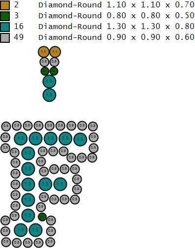 Custom Initial F Letter Diamond Pendant A to Z Alphabet Necklace 3D print model_15