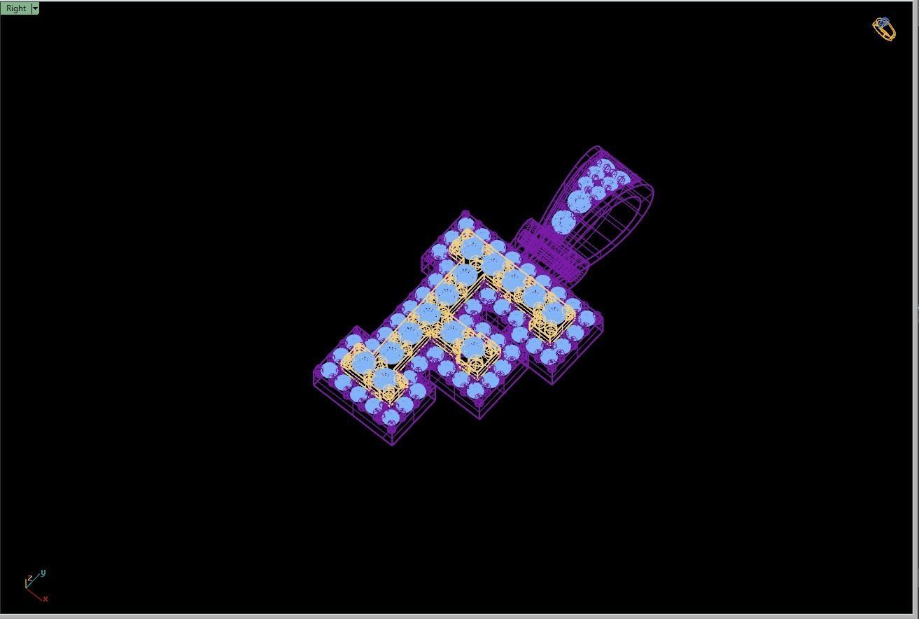 Custom Initial F Letter Diamond Pendant A to Z Alphabet Necklace 3D print model_12