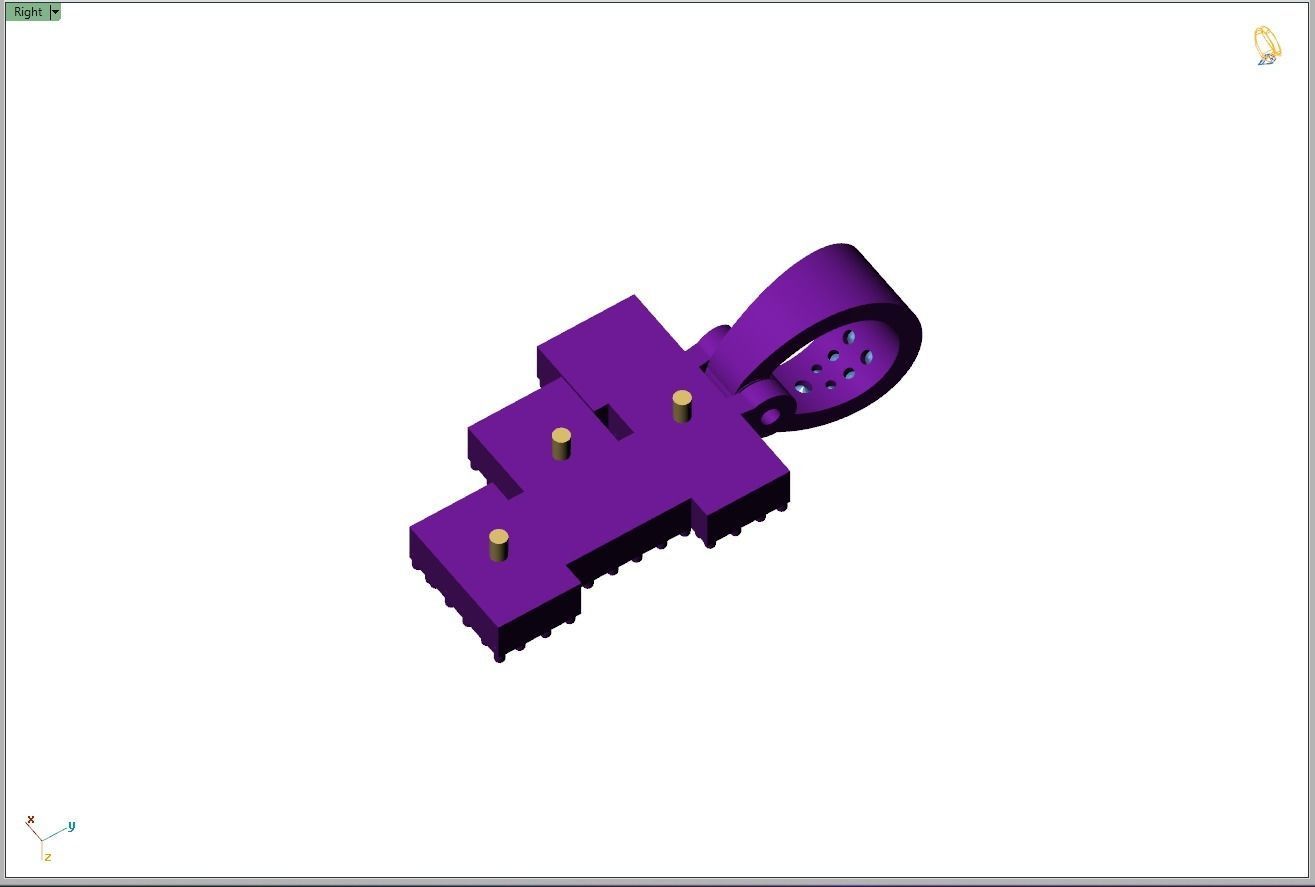 Custom Initial F Letter Diamond Pendant A to Z Alphabet Necklace 3D print model_9