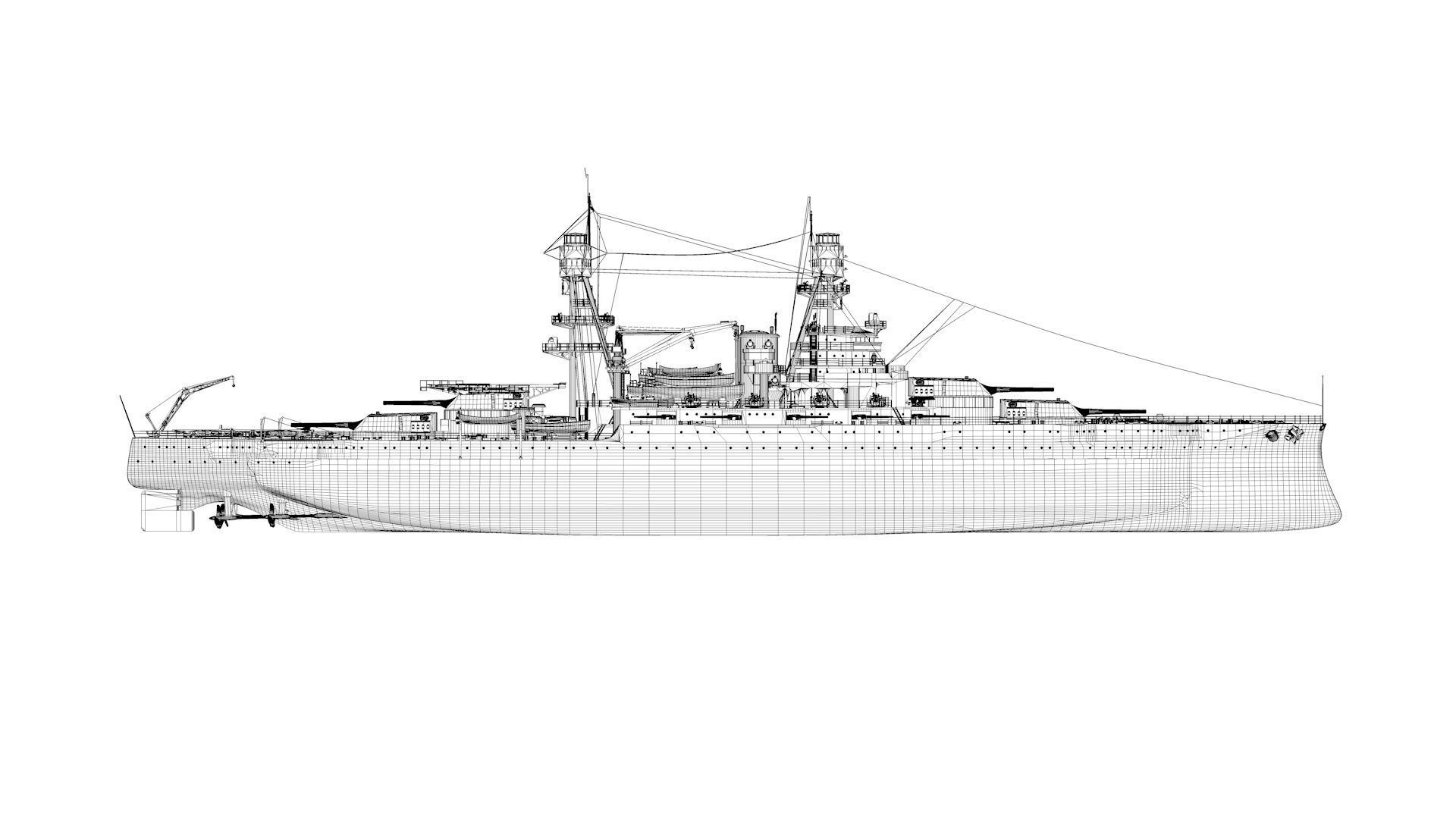Pennsylvania Class Battleship - USS Arizona  3D model_16