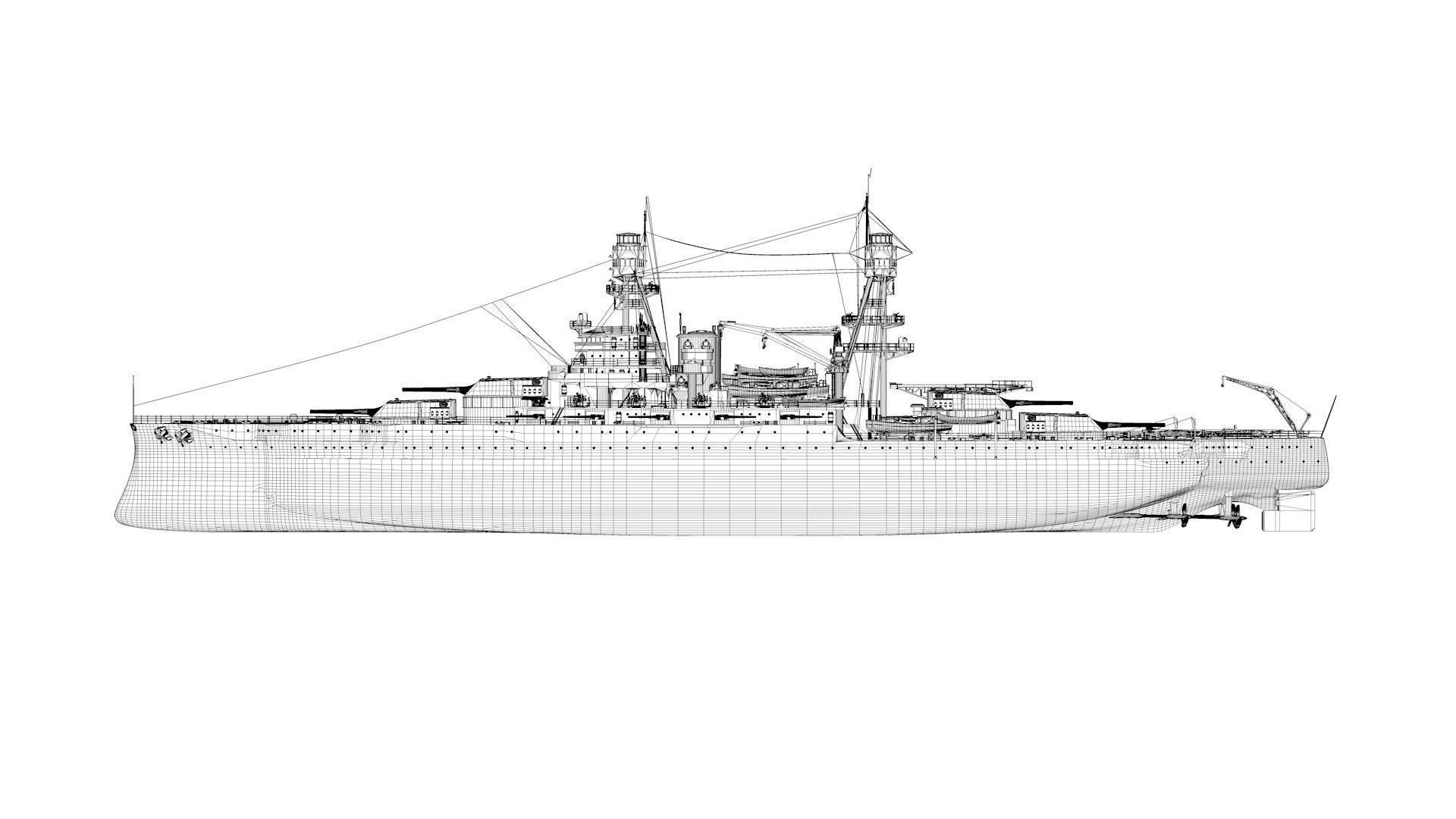 Pennsylvania Class Battleship - USS Arizona  3D model_15