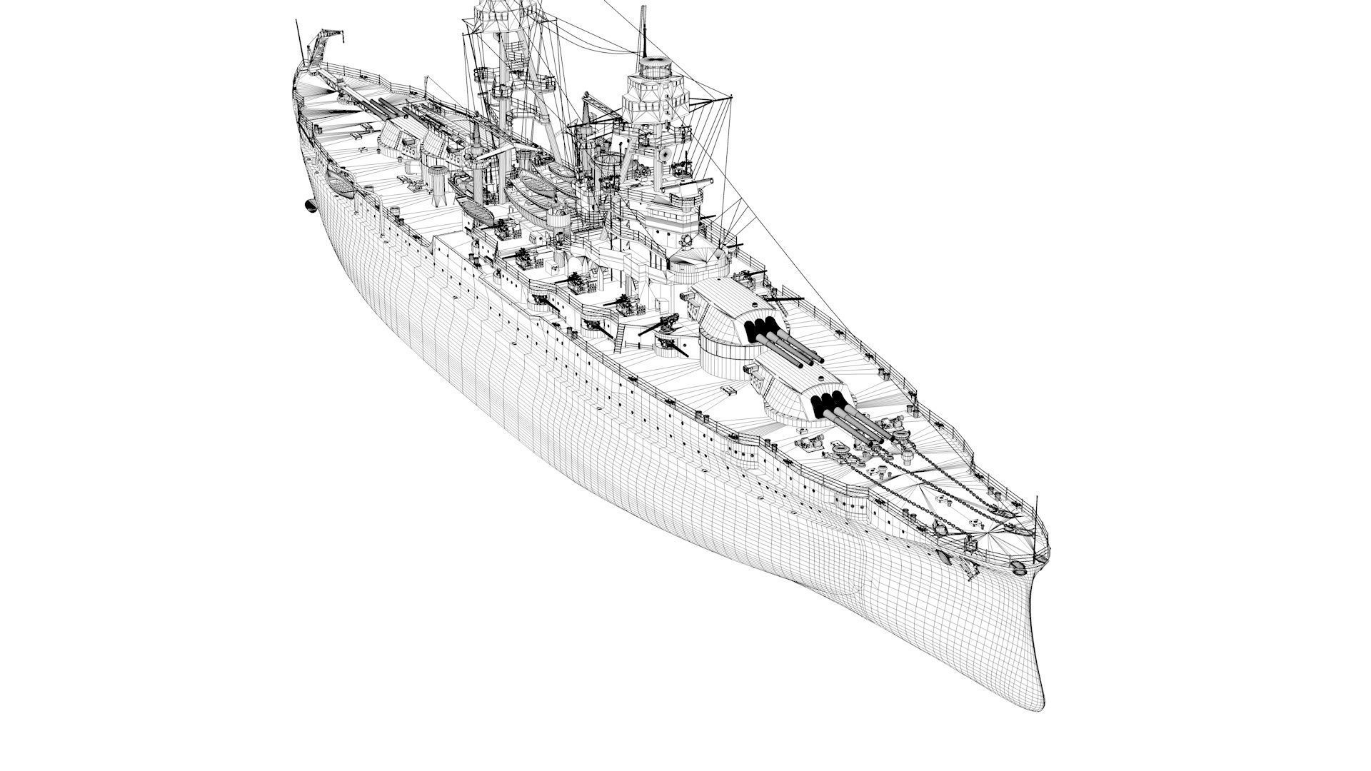 Pennsylvania Class Battleship - USS Arizona  3D model_13
