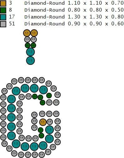 Custom Initial G Letter Diamond Pendant A to Z Alphabet Necklace 3D print model_15