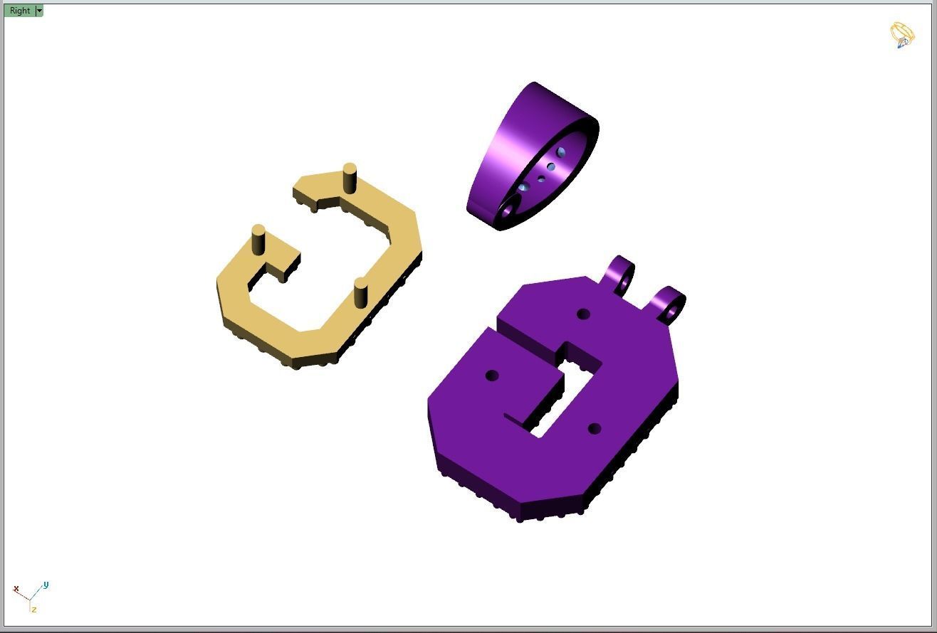 Custom Initial G Letter Diamond Pendant A to Z Alphabet Necklace 3D print model_11