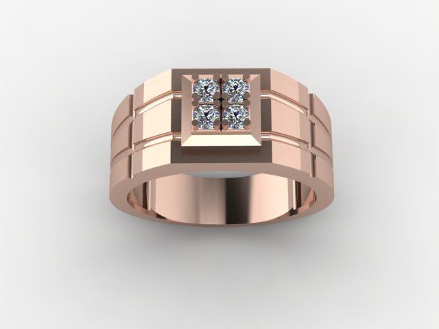 man ring 3D print model_5