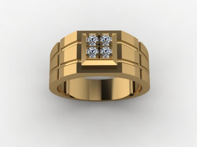 man ring 3D print model_3