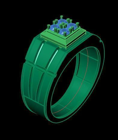 man ring 3D print model_9