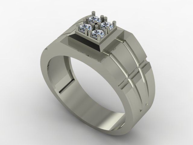man ring 3D print model_1