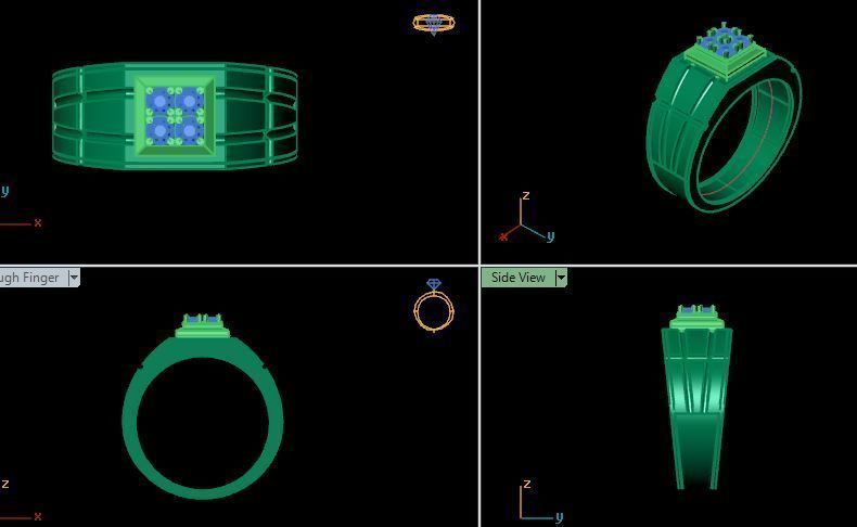 man ring 3D print model_13