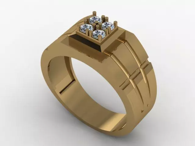 man ring 3D print model_0