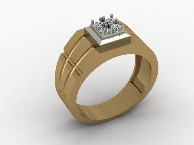 man ring 3D print model_6
