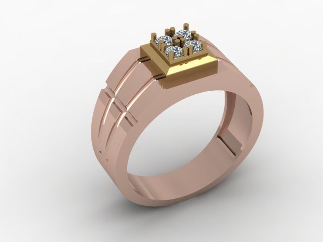 man ring 3D print model_8