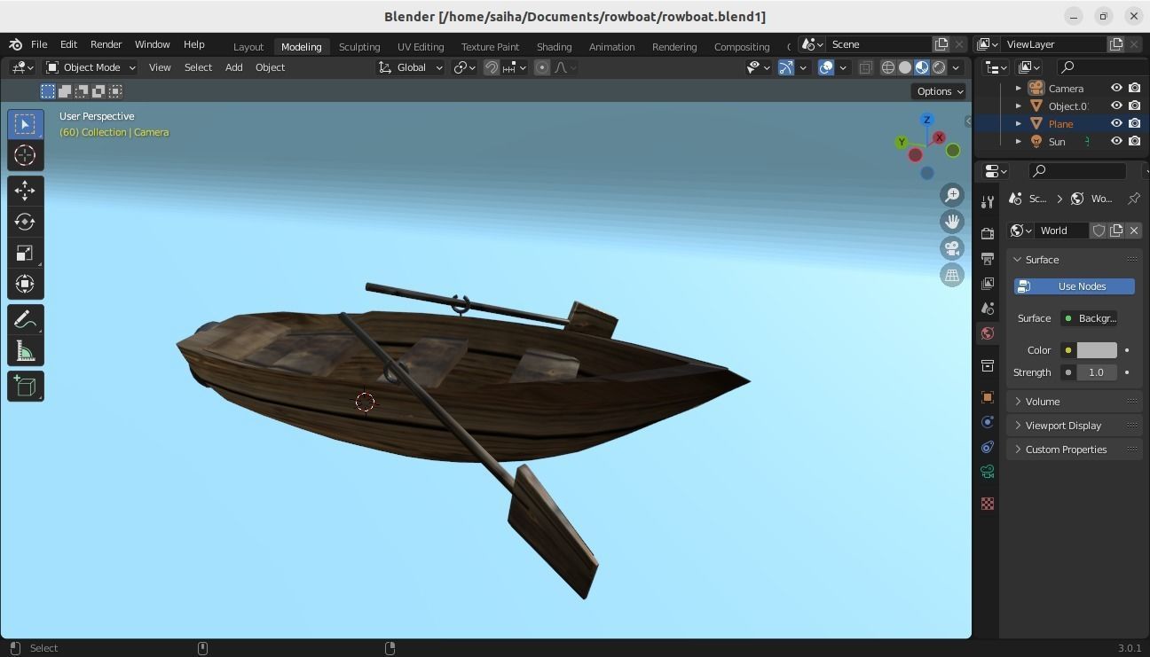 Row Boat 3D model_4