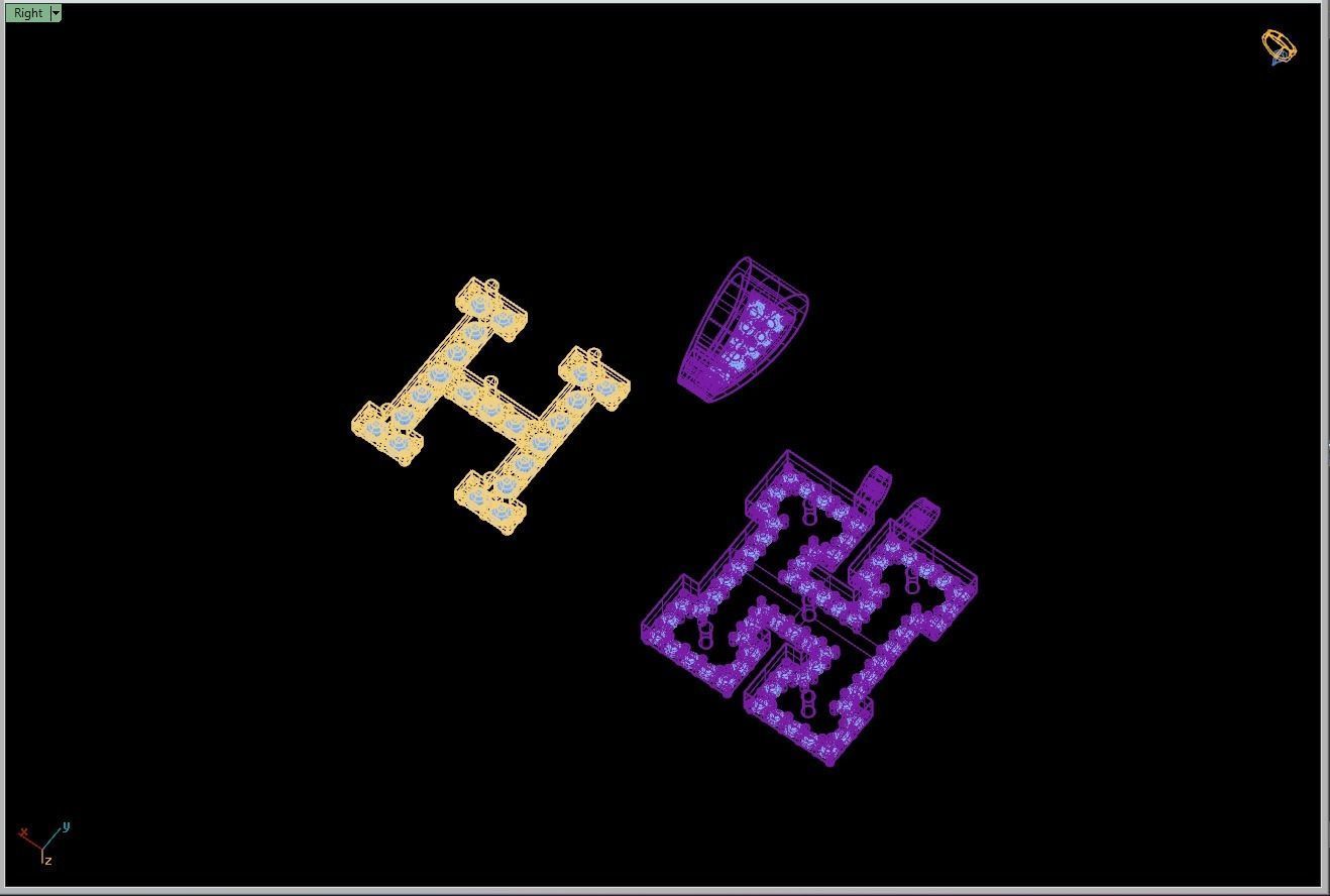 Custom Initial H Letter Diamond Pendant A to Z Alphabet Necklace 3D print model_14