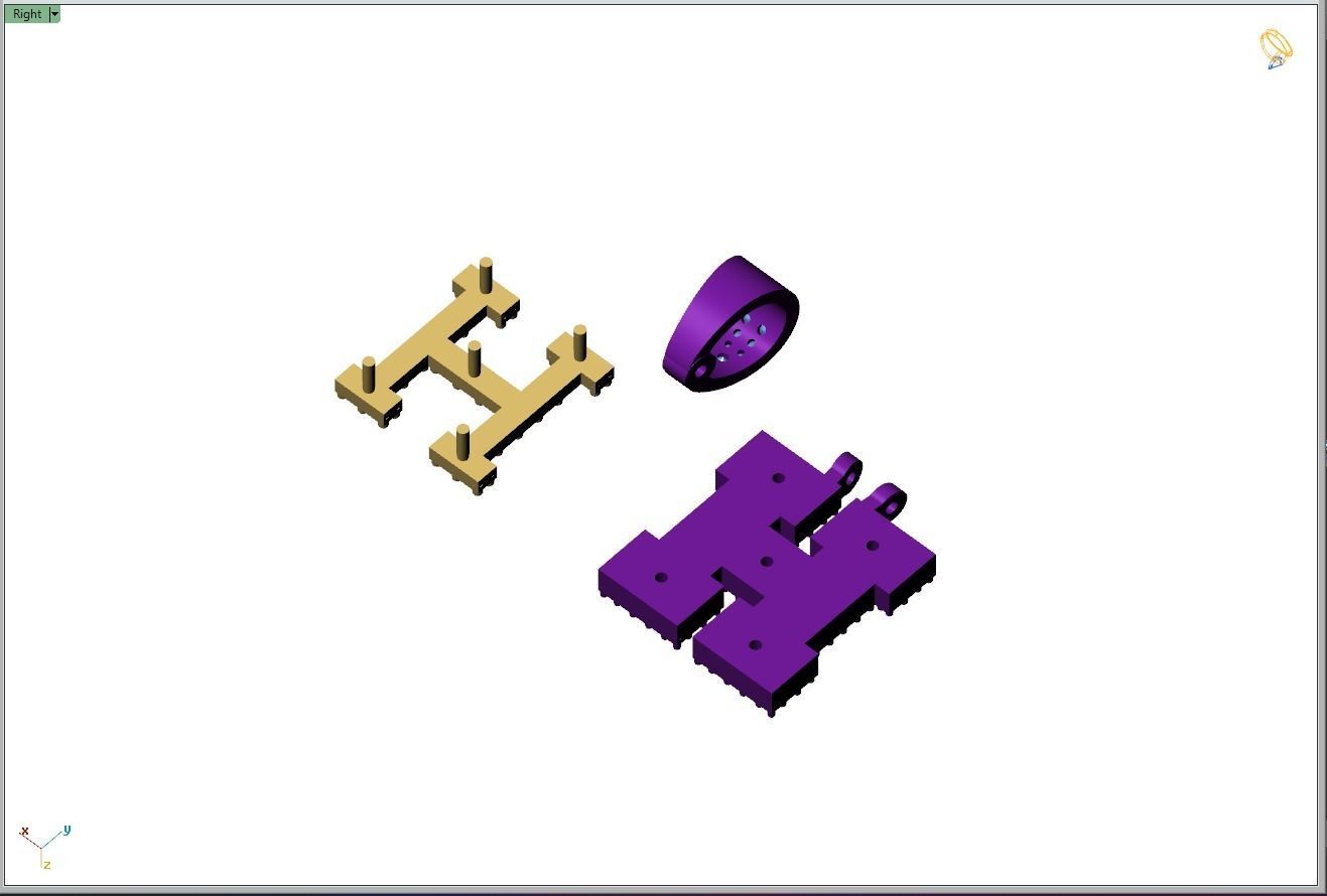 Custom Initial H Letter Diamond Pendant A to Z Alphabet Necklace 3D print model_11