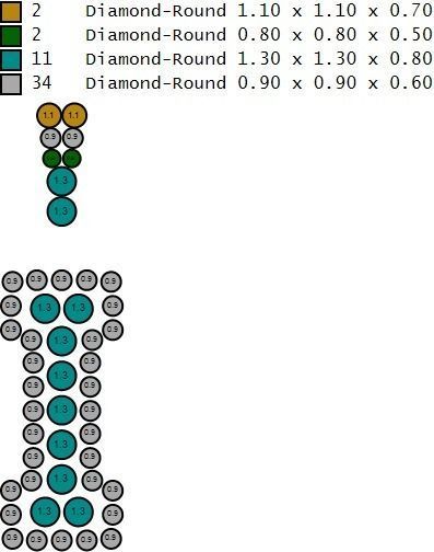 Custom Initial I Letter Diamond Pendant A to Z Alphabet Necklace 3D print model_18