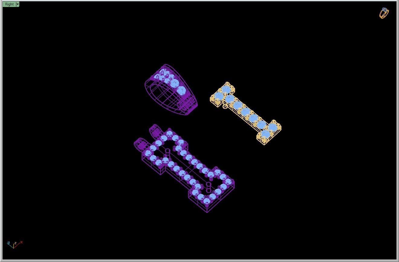 Custom Initial I Letter Diamond Pendant A to Z Alphabet Necklace 3D print model_14