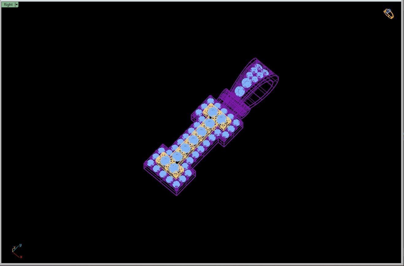 Custom Initial I Letter Diamond Pendant A to Z Alphabet Necklace 3D print model_13