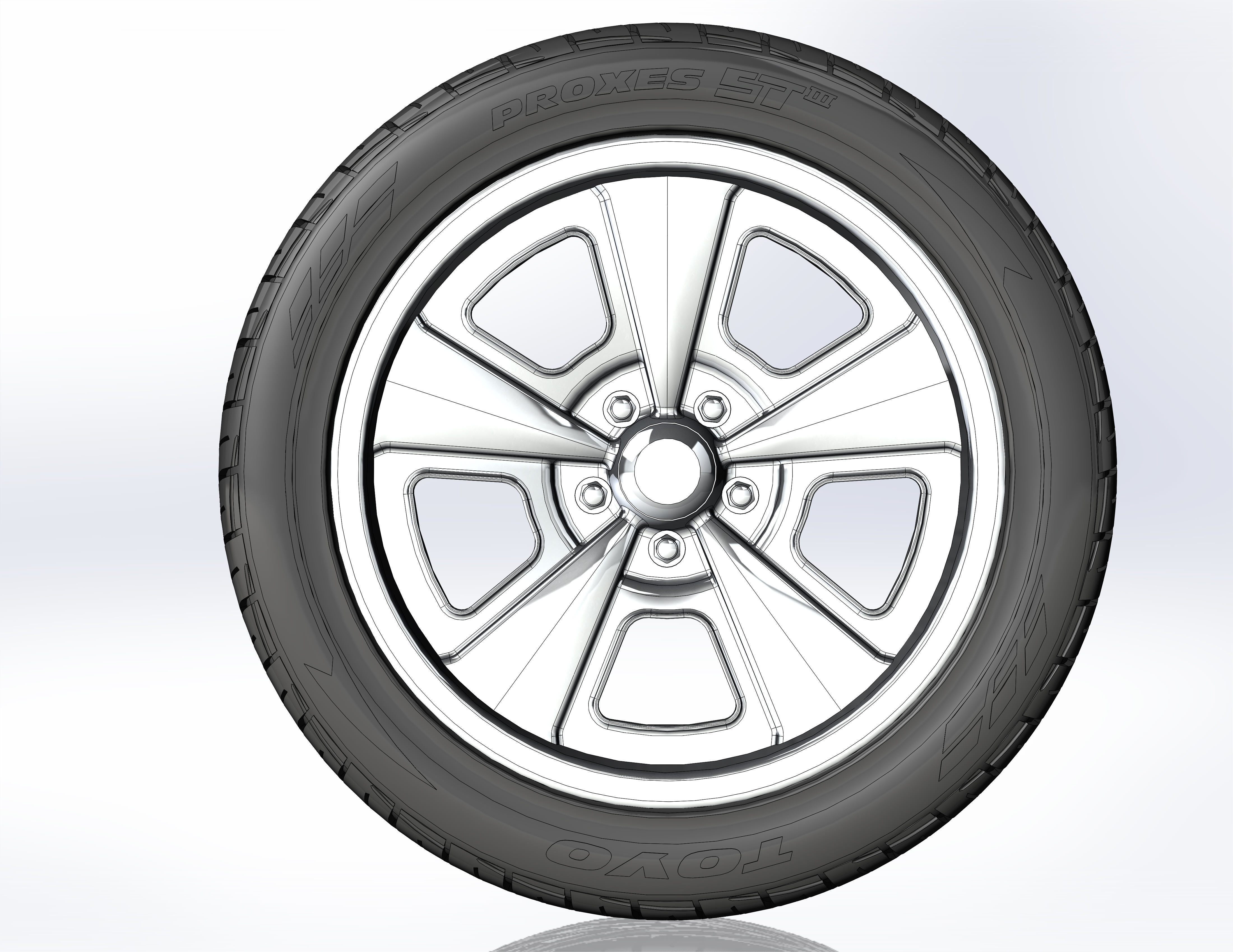Custom wheels Schott Custom SS D concave for your scale model 3D print model_3