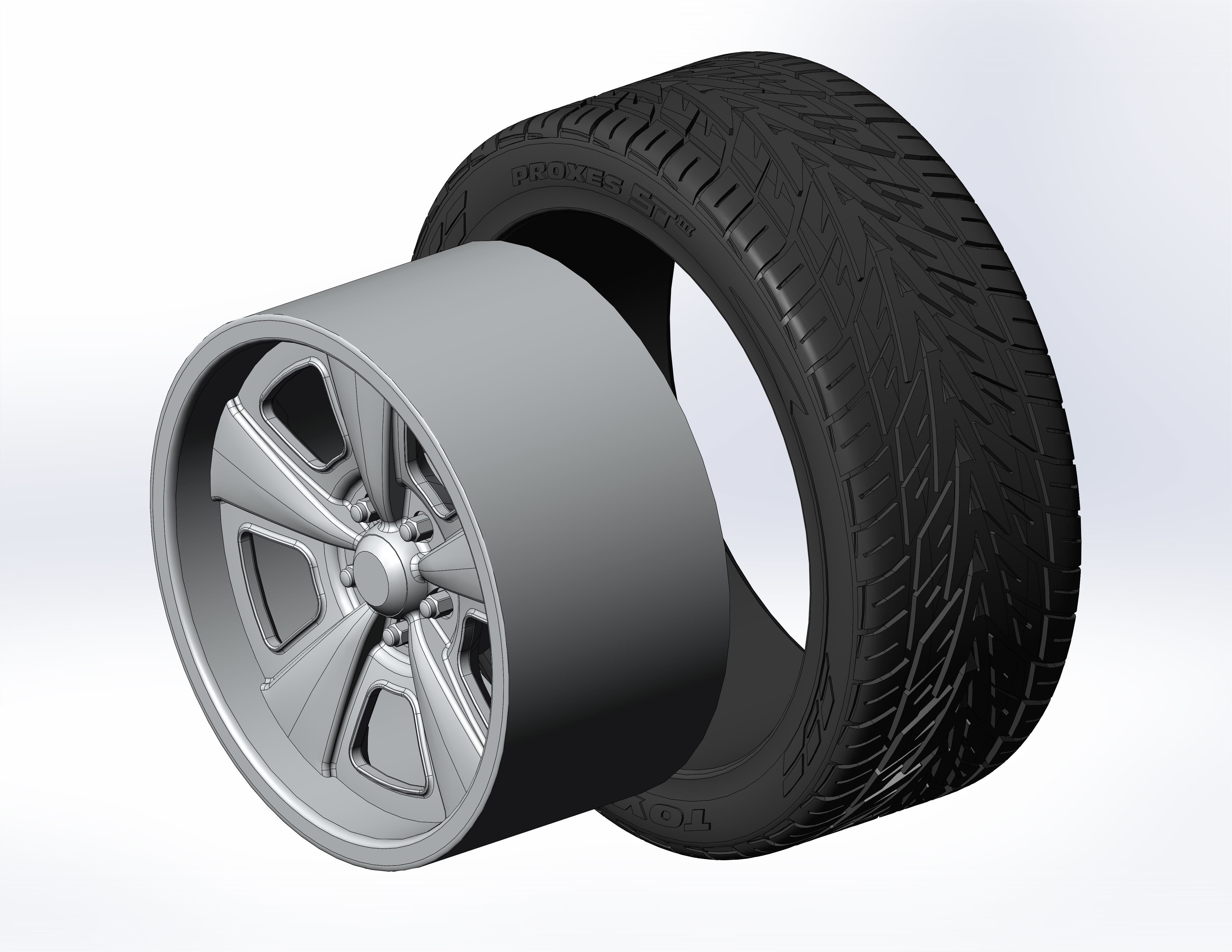 Custom wheels Schott Custom SS D concave for your scale model 3D print model_7