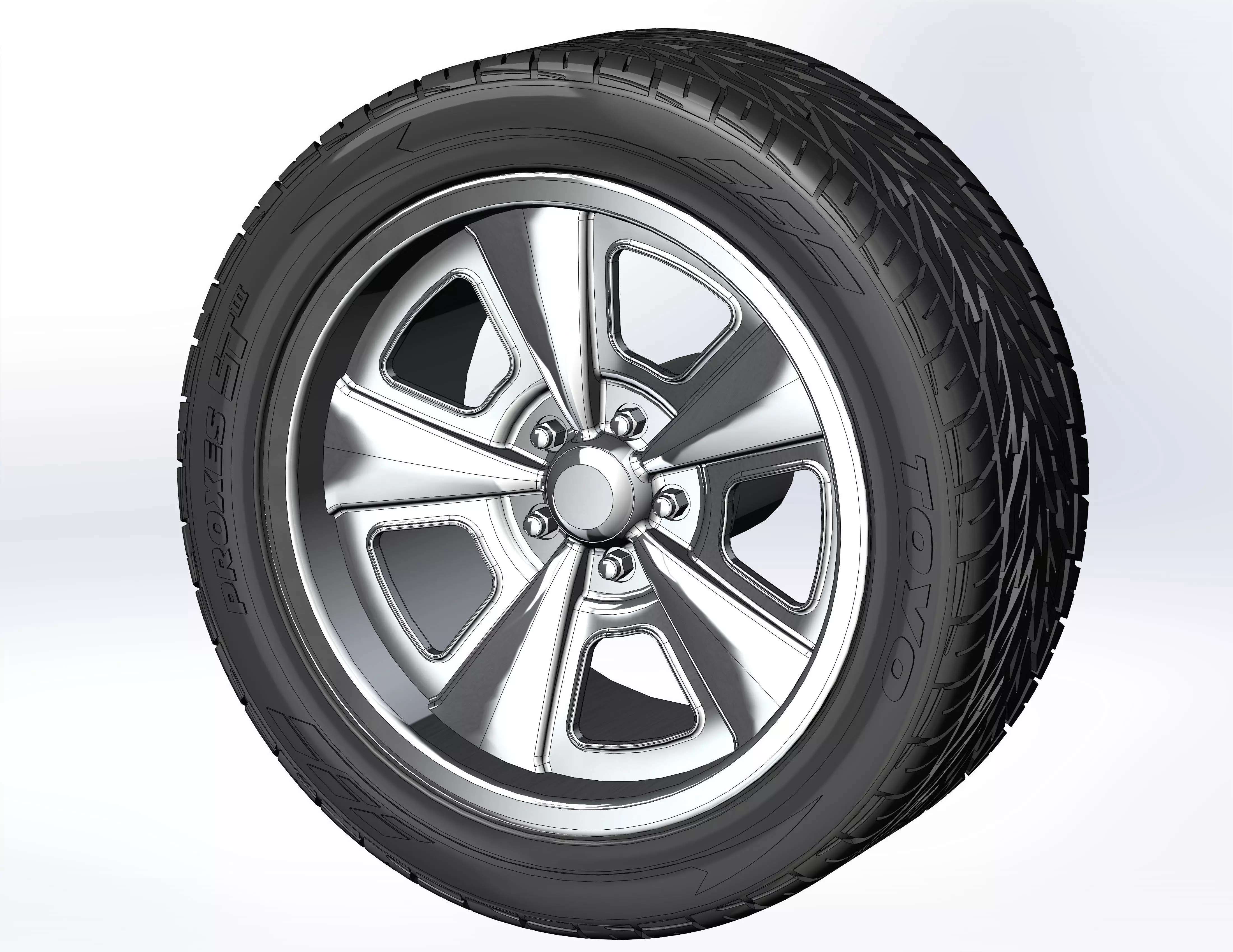 Custom wheels Schott Custom SS D concave for your scale model 3D print model_0