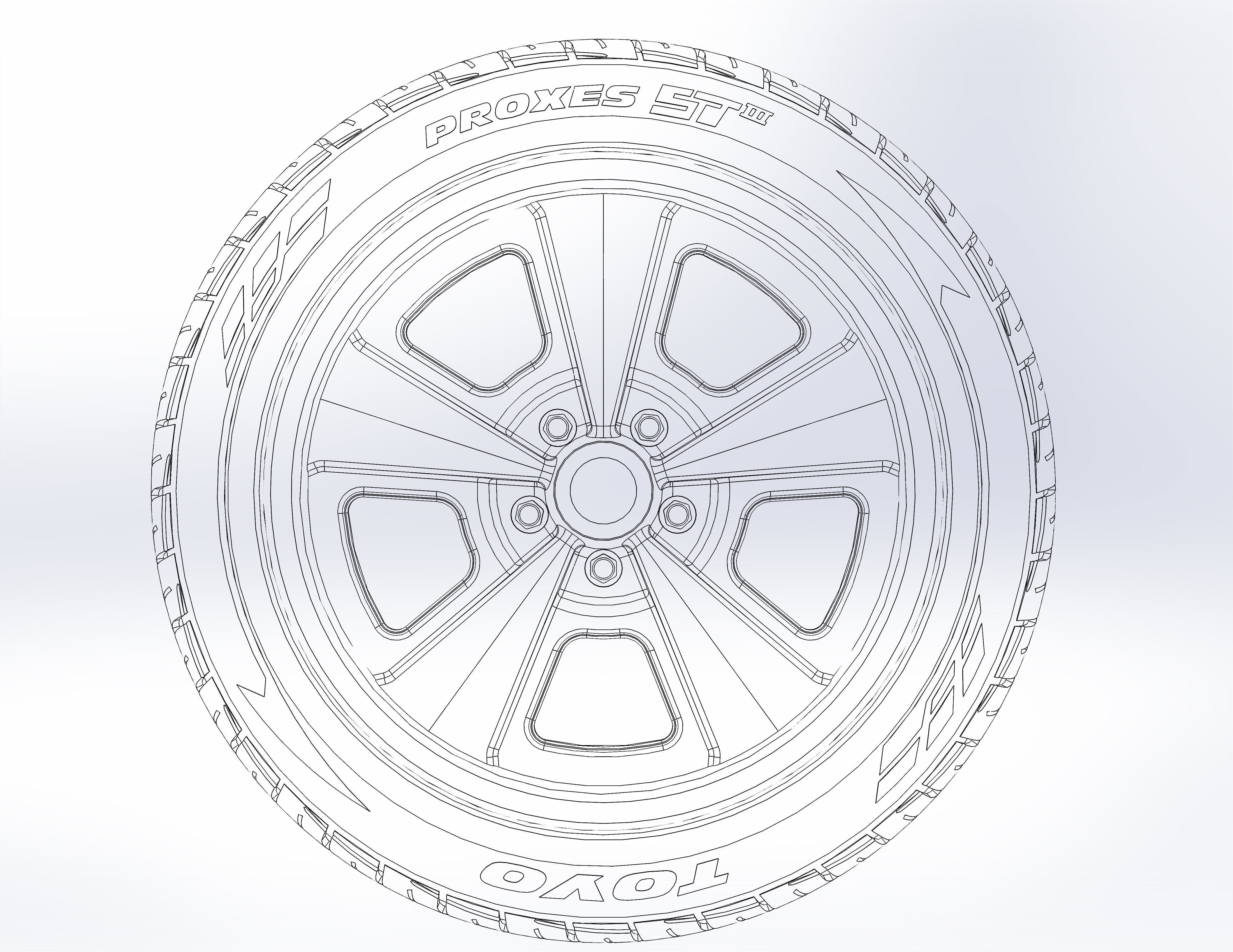 Custom wheels Schott Custom SS D concave for your scale model 3D print model_4