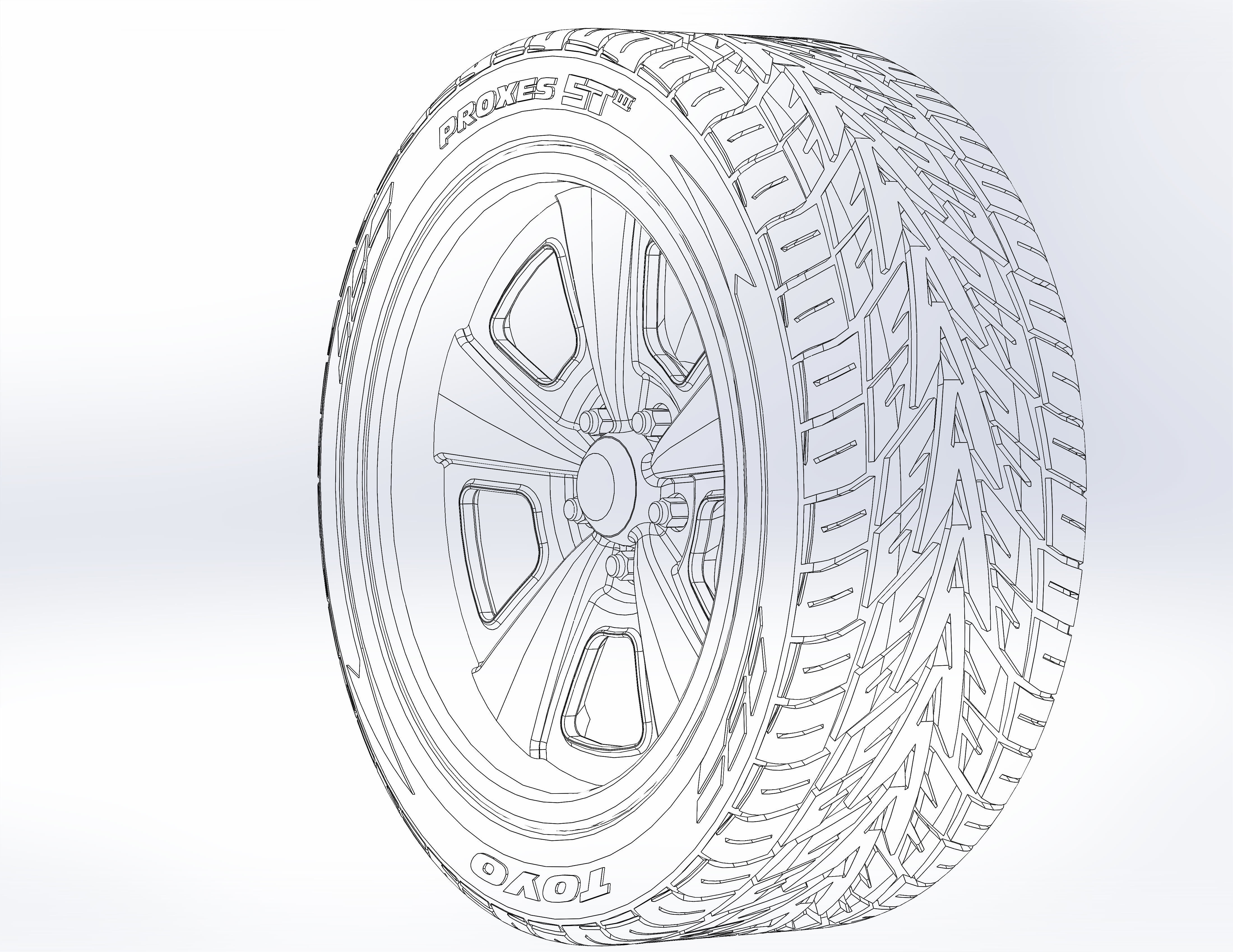 Custom wheels Schott Custom SS D concave for your scale model 3D print model_5