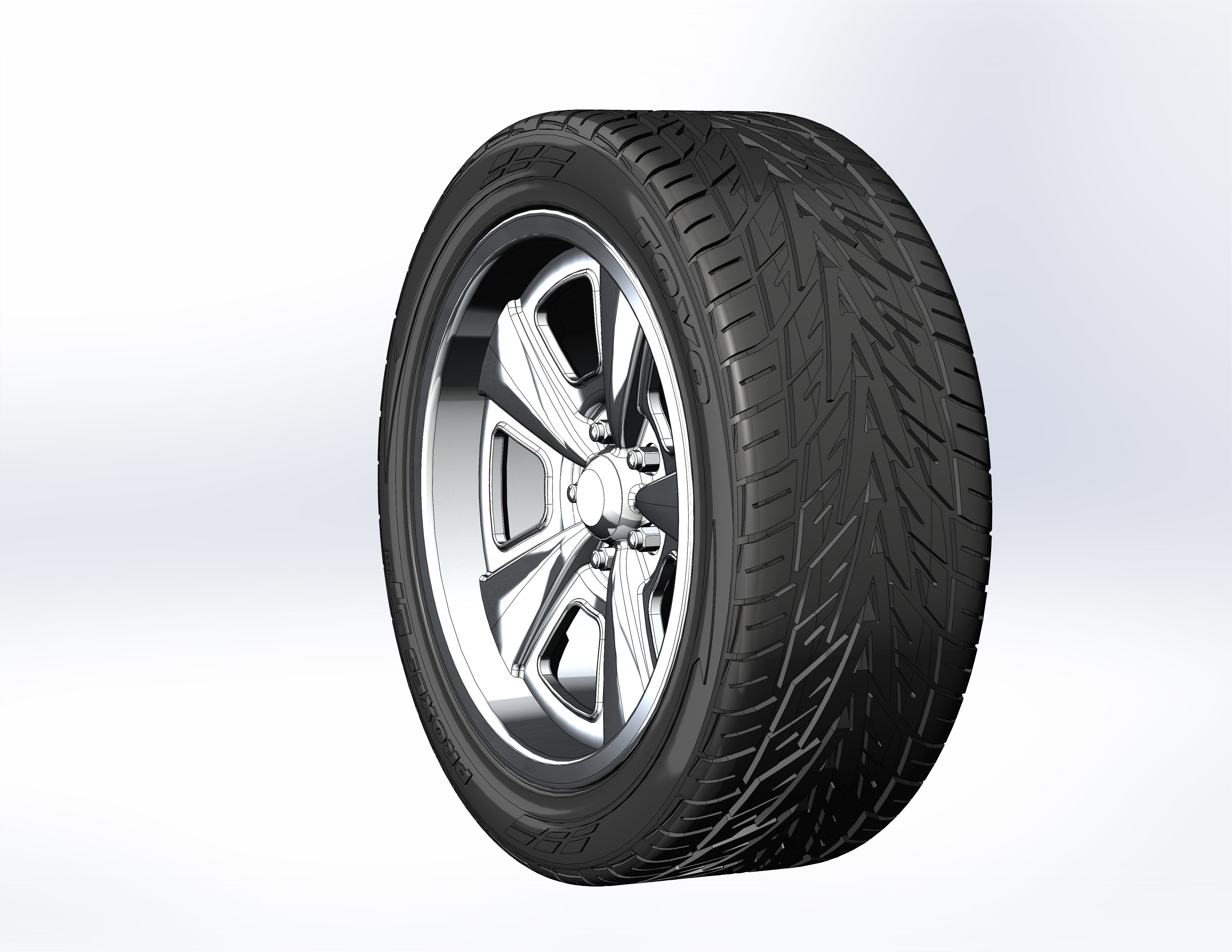 Custom wheels Schott Custom SS D concave for your scale model 3D print model_1