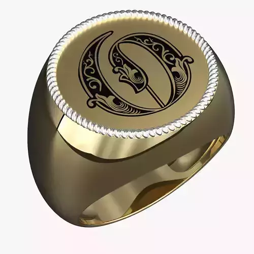 Jewelry alphabet Ring O