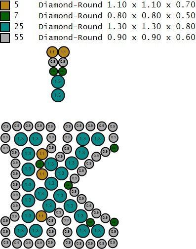 Custom Initial K Letter Diamond Pendant A to Z Alphabet Necklace 3D print model_16