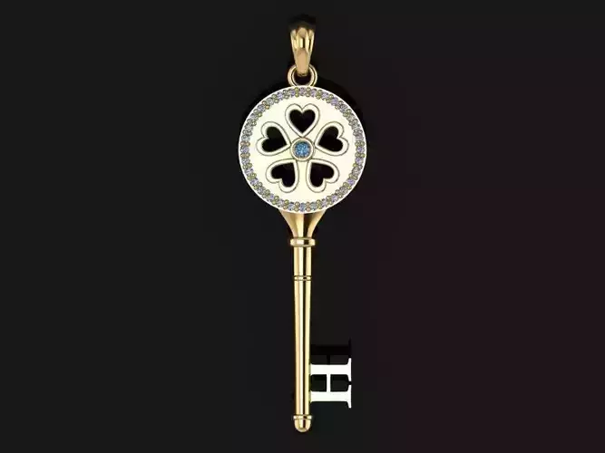 Key pendant letter H