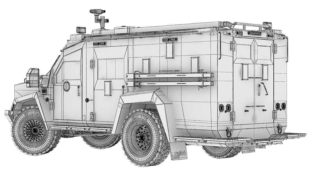 Bearcat military 3D model_4