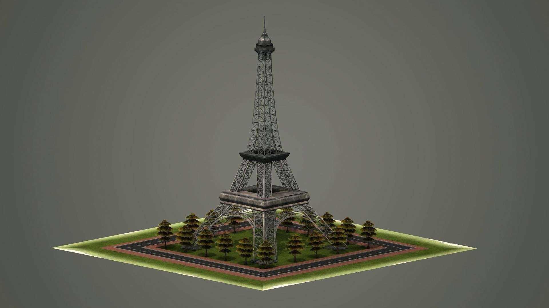 tokyo famous architecture building radio tokyo tower eiffel  3D model_4