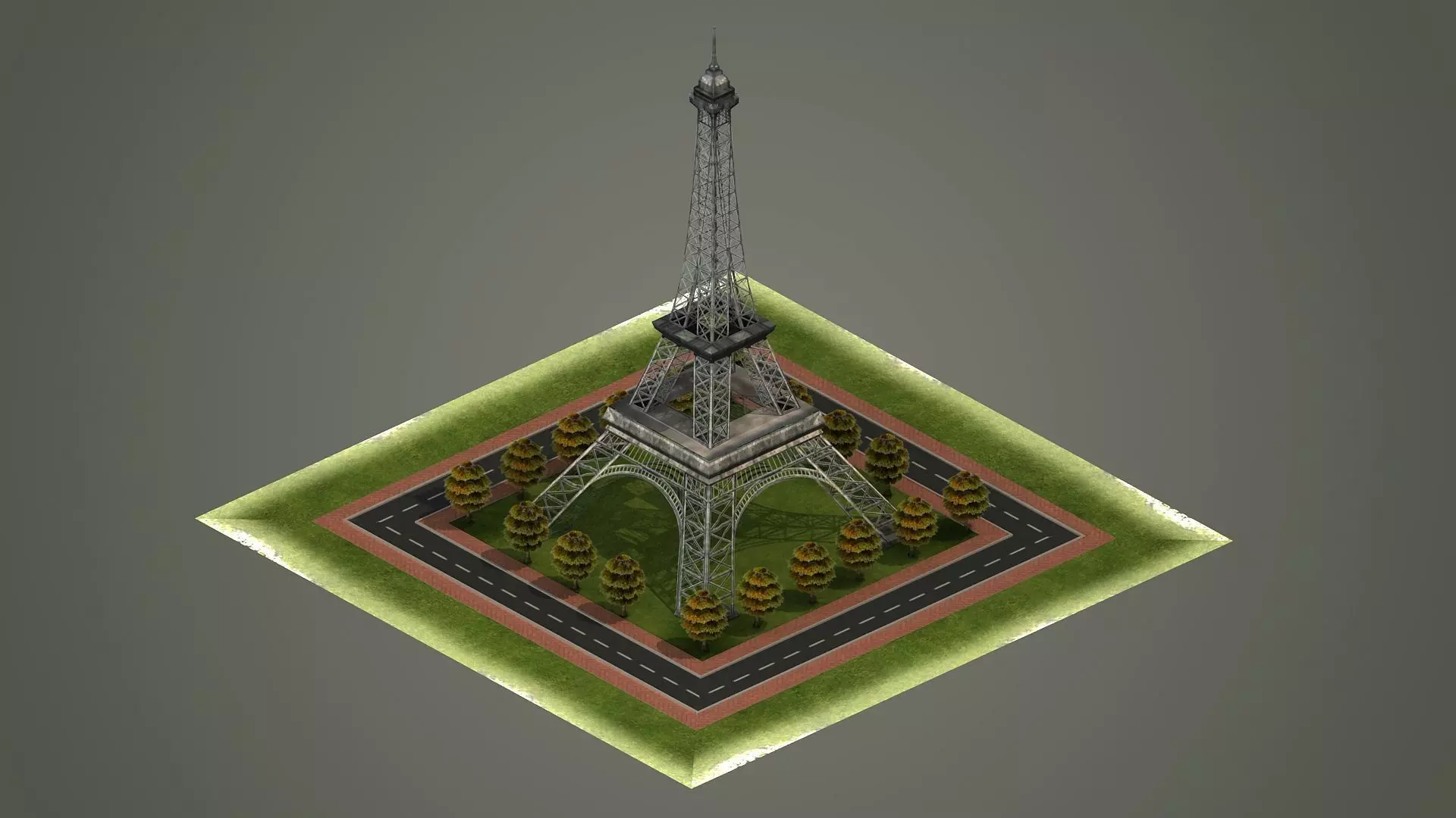 tokyo famous architecture building radio tokyo tower eiffel  3D model_0