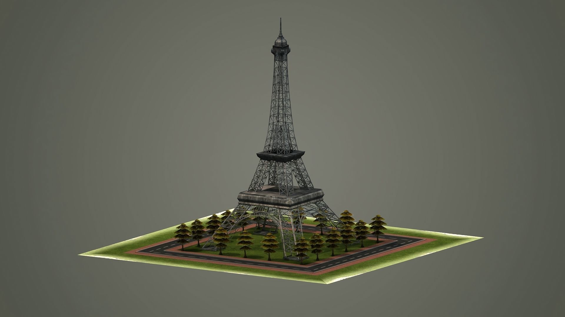 tokyo famous architecture building radio tokyo tower eiffel  3D model_2