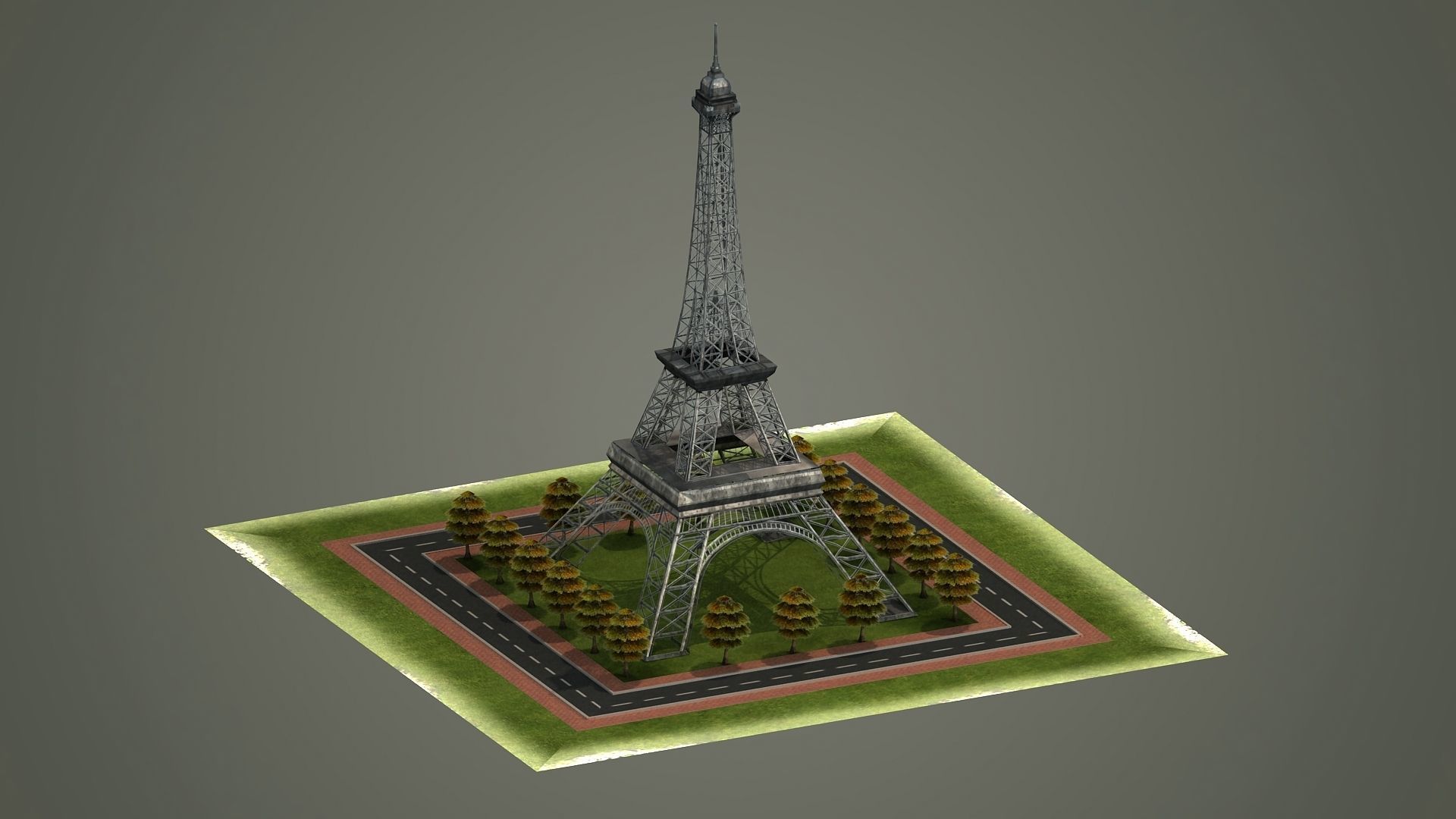 tokyo famous architecture building radio tokyo tower eiffel  3D model_1