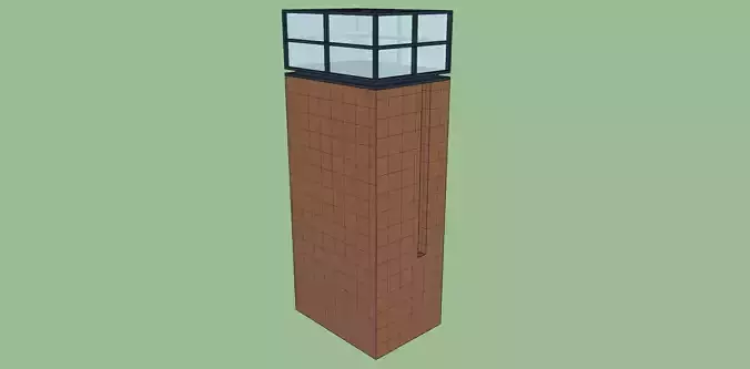 brick tower 3d model 