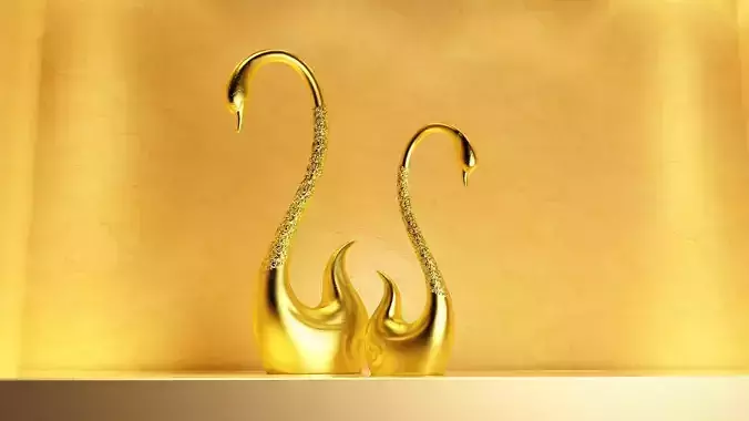 Swan lovely magnet refrigerator sculpture press