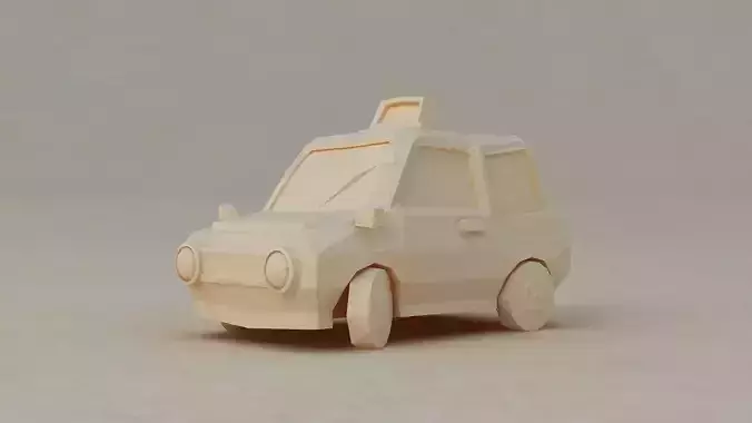 Taxi car sedan interior cute little collection toon vehicle