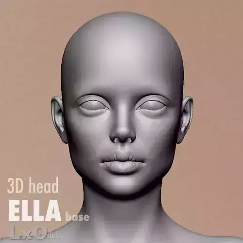 3D Female Head - ELLA base  3D model