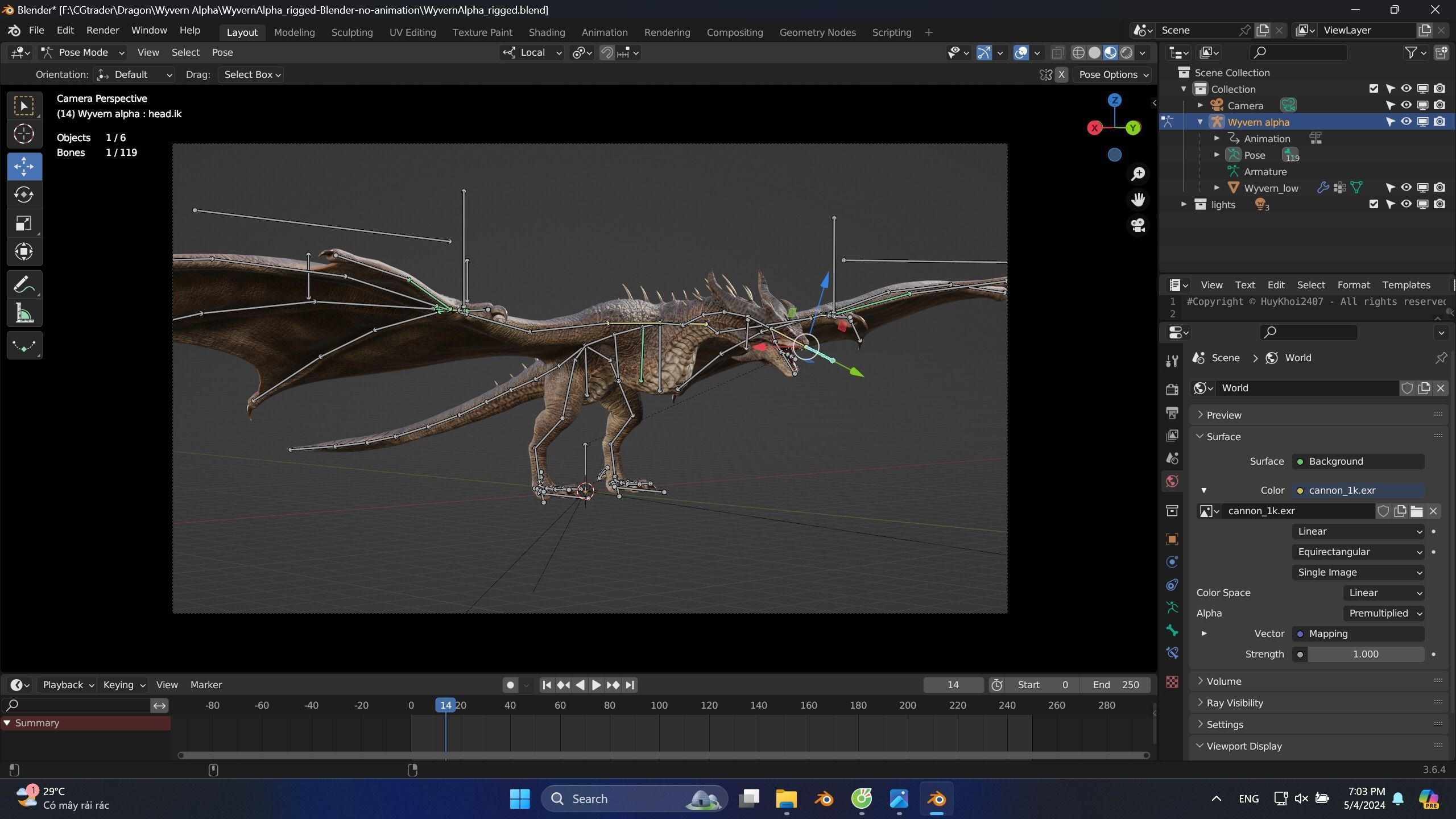Dragon Wyvern Alpha Low-poly 3D model_25