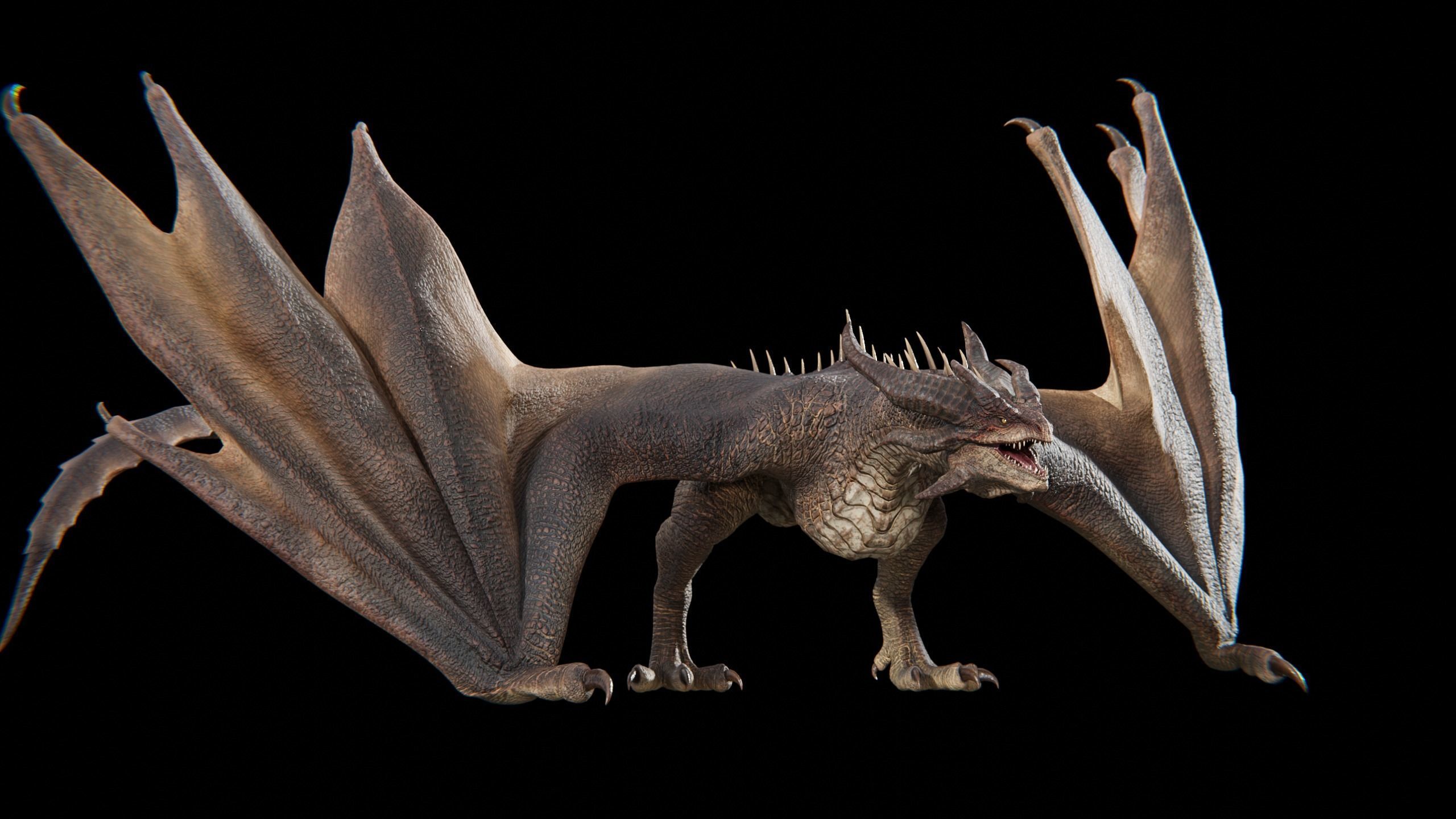 Dragon Wyvern Alpha Low-poly 3D model_37