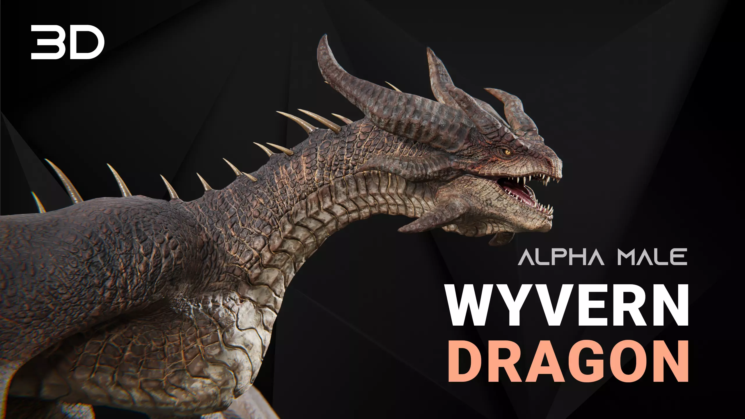 Dragon Wyvern Alpha Low-poly 3D model_0