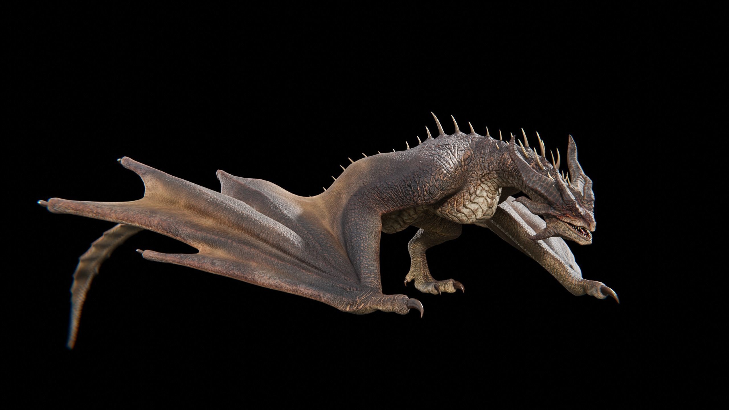 Dragon Wyvern Alpha Low-poly 3D model_42