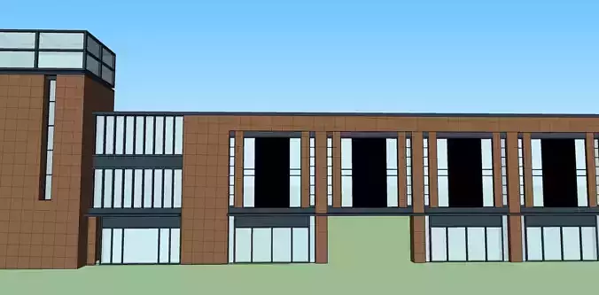 front facade wall sketchup model