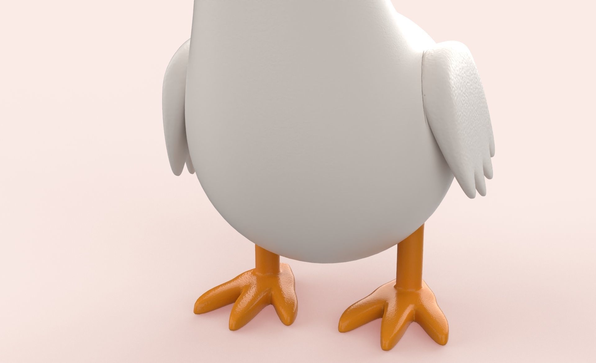 Cartoon Chicken Animal Style Cute Low-poly 3D model_6