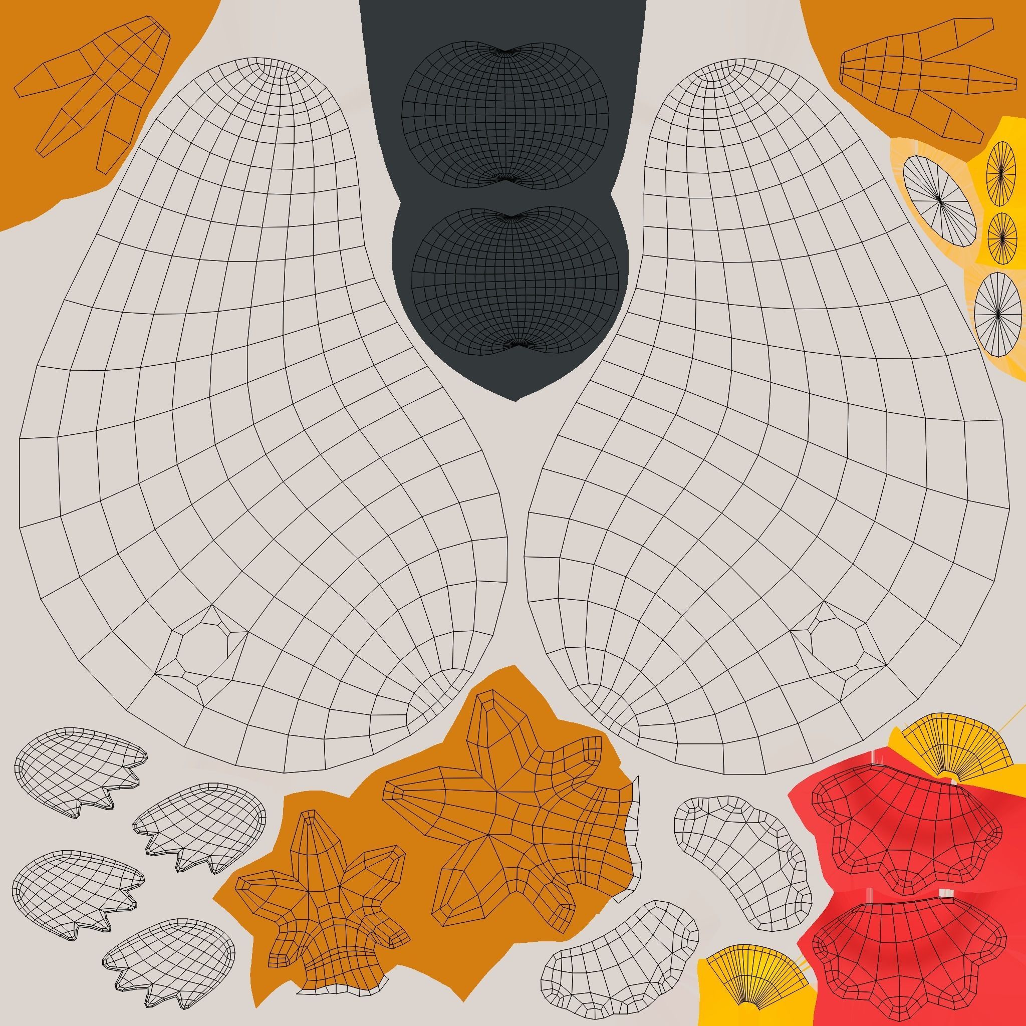 Cartoon Chicken Animal Style Cute Low-poly 3D model_17