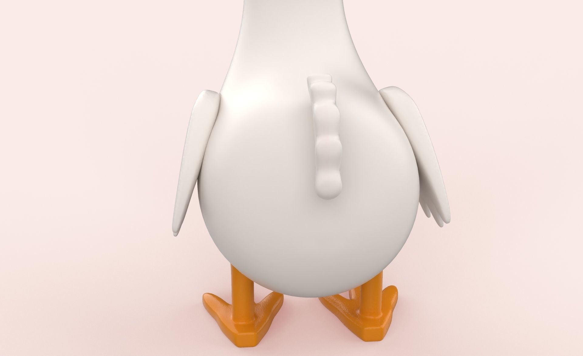 Cartoon Chicken Animal Style Cute Low-poly 3D model_8