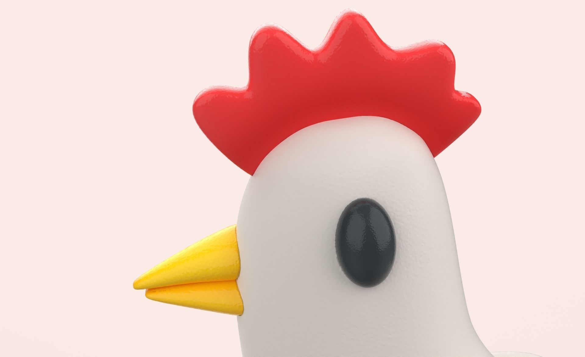 Cartoon Chicken Animal Style Cute Low-poly 3D model_12