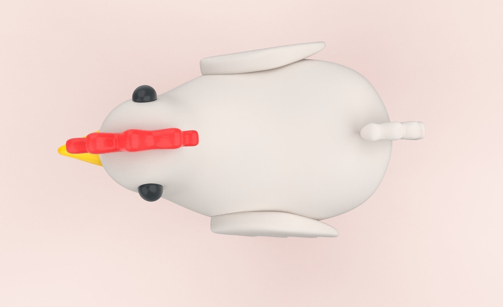 Cartoon Chicken Animal Style Cute Low-poly 3D model_13